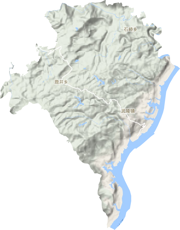 武陵鎮(zhèn)地形圖
