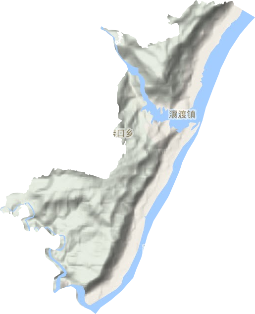 瀼渡鎮(zhèn)地形圖