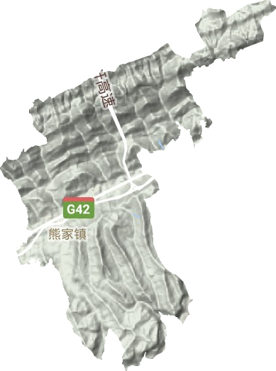 熊家鎮地形圖