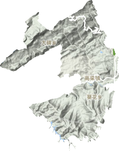 高梁鎮地形圖