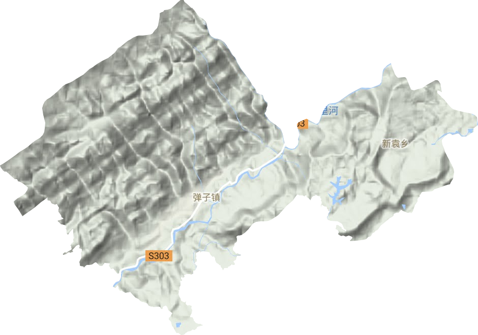 彈子鎮地形圖