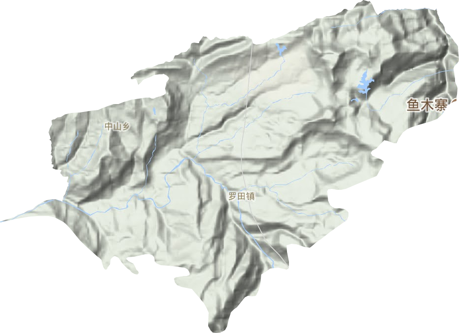 羅田鎮地形圖