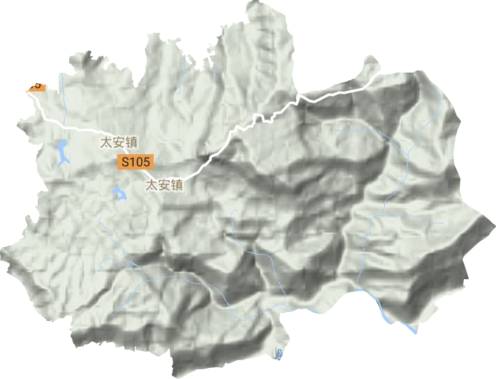 太安鎮(zhèn)地形圖
