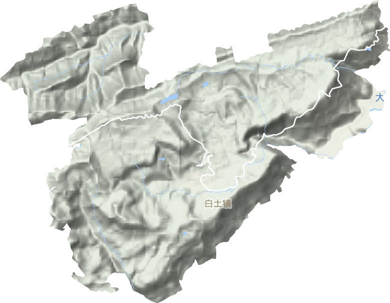 白土鎮(zhèn)地形圖