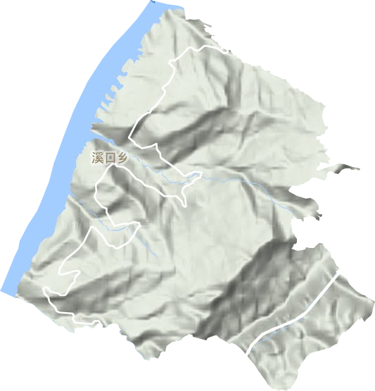 溪口鄉地形圖