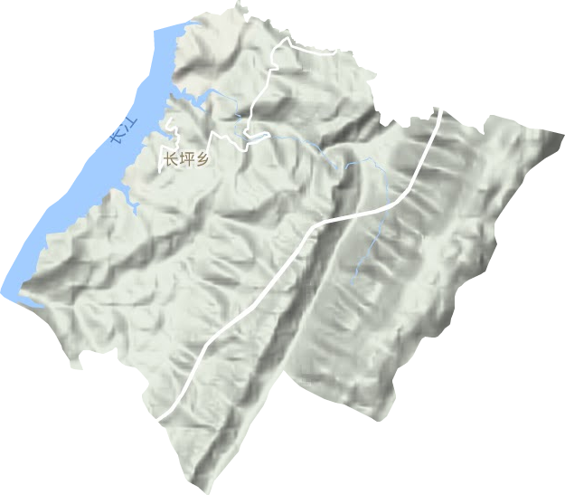 長坪鄉地形圖