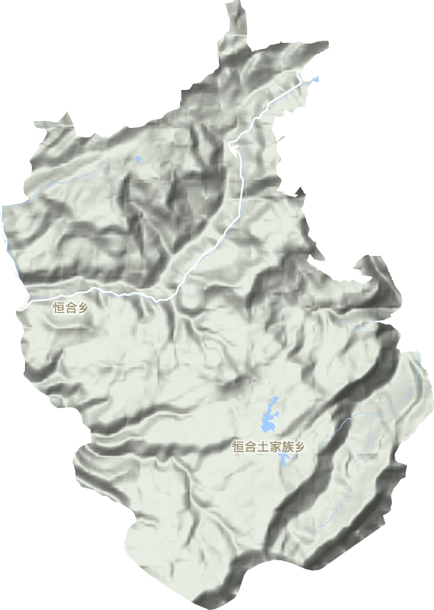 恒合土家族鄉地形圖