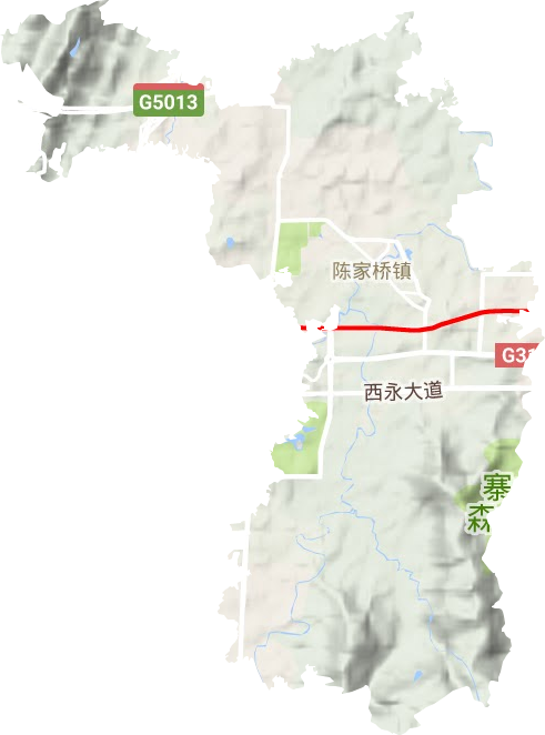 陳家橋街道地形圖