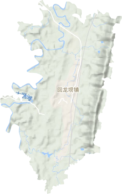 回龍壩鎮地形圖