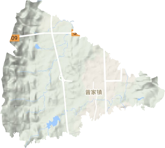 曾家鎮(zhèn)地形圖