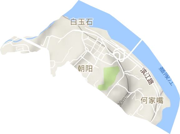 朝陽街道地形圖