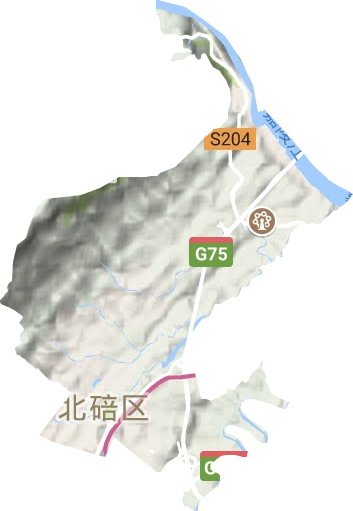 北溫泉街道地形圖