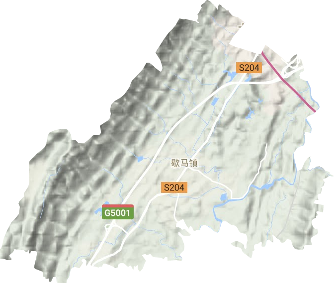 歇馬鎮(zhèn)地形圖