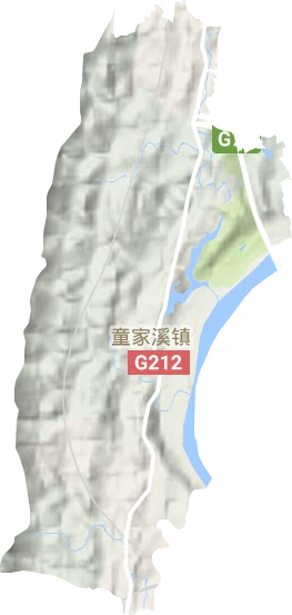 童家溪鎮(zhèn)地形圖
