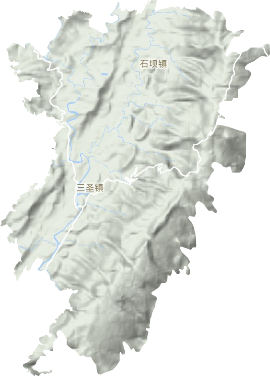 三圣鎮地形圖