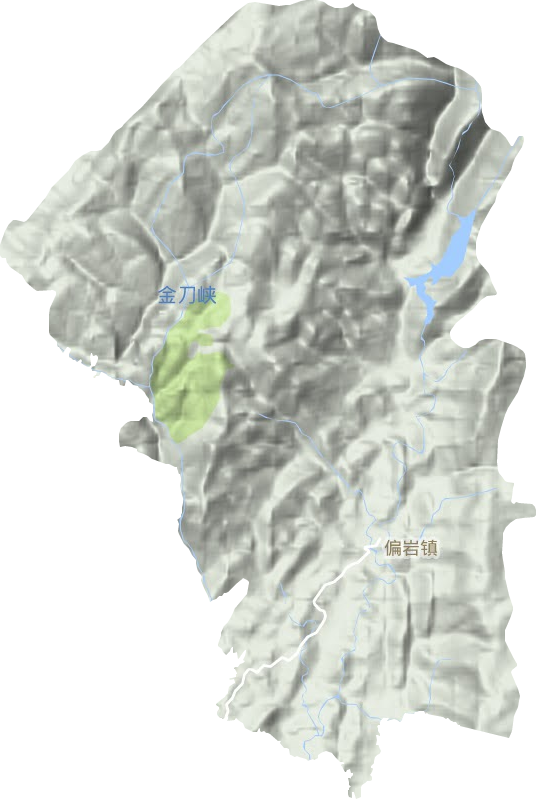 金刀峽鎮地形圖