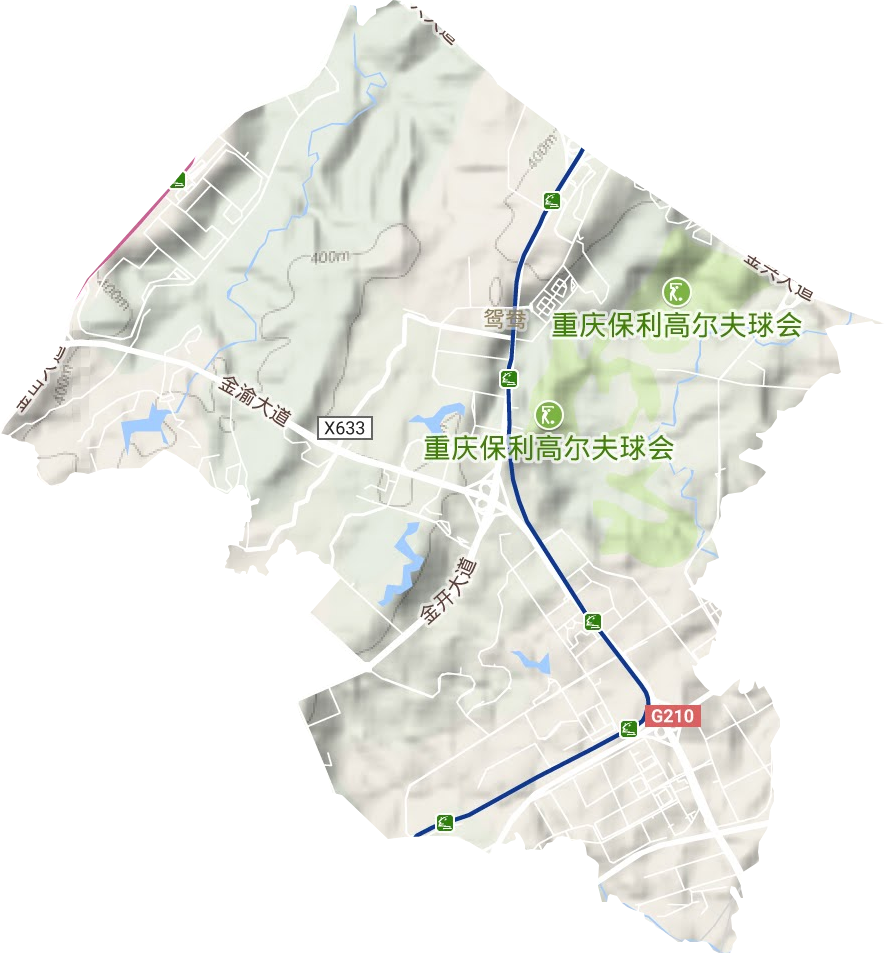 鴛鴦街道地形圖