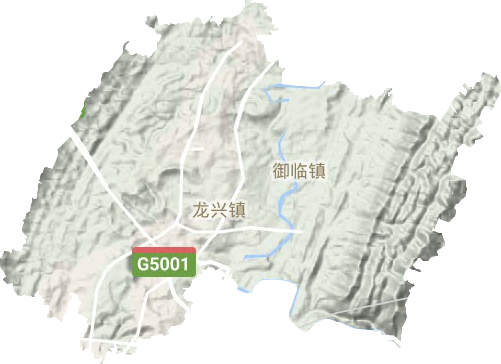 龍興鎮(zhèn)地形圖