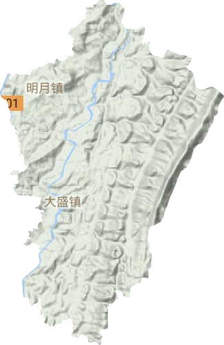 大盛鎮(zhèn)地形圖