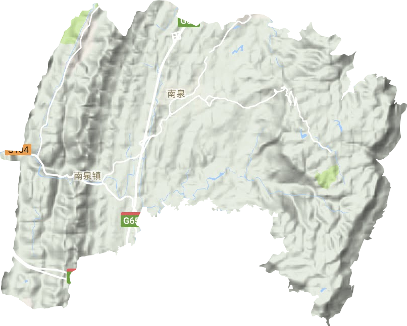 南泉街道地形圖