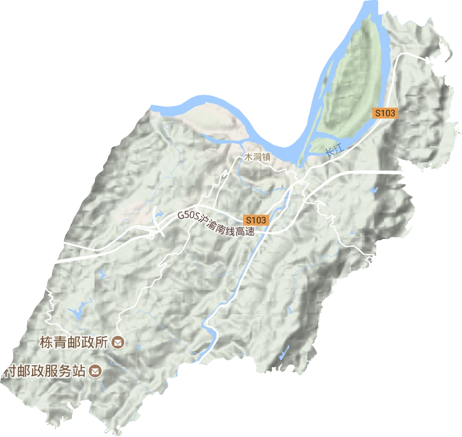 木洞鎮(zhèn)地形圖