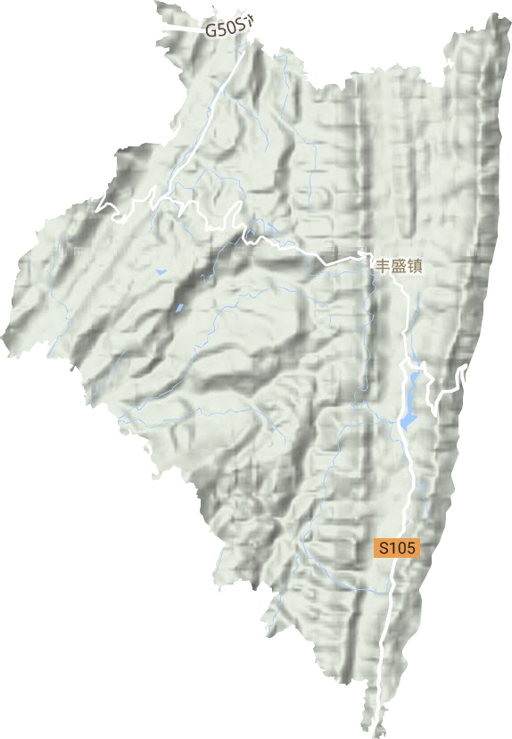 豐盛鎮(zhèn)地形圖