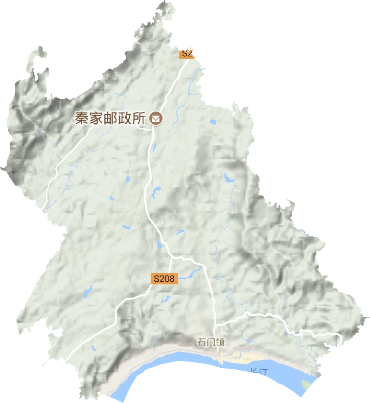 石門鎮(zhèn)地形圖