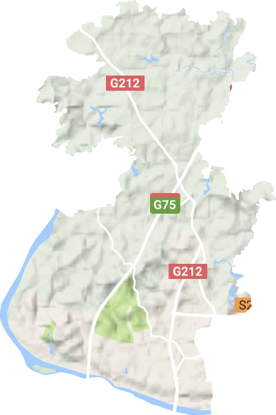 合陽城街道地形圖