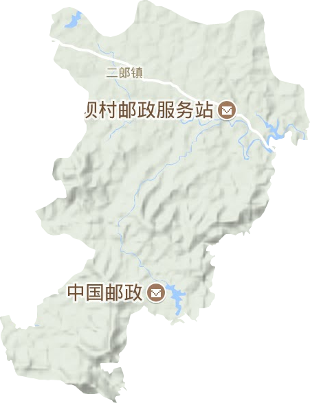 二郎鎮地形圖
