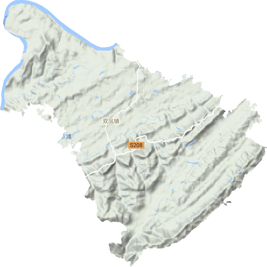 雙鳳鎮地形圖