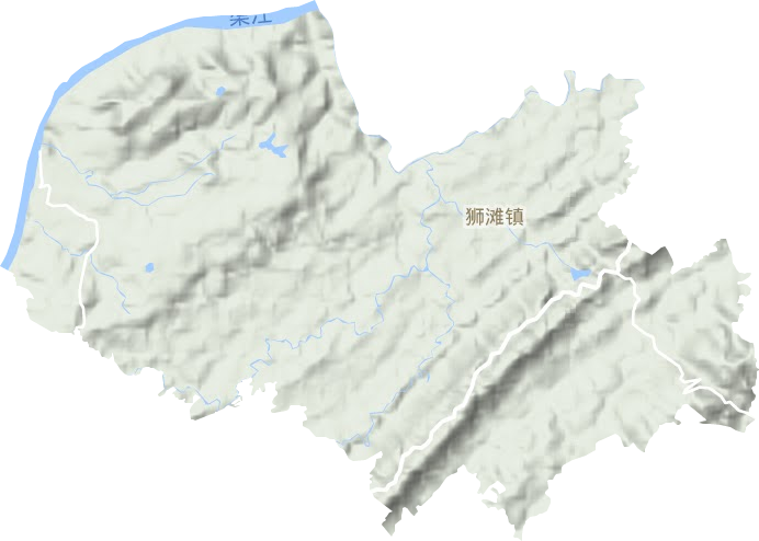 獅灘鎮(zhèn)地形圖