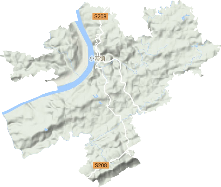 小沔鎮地形圖