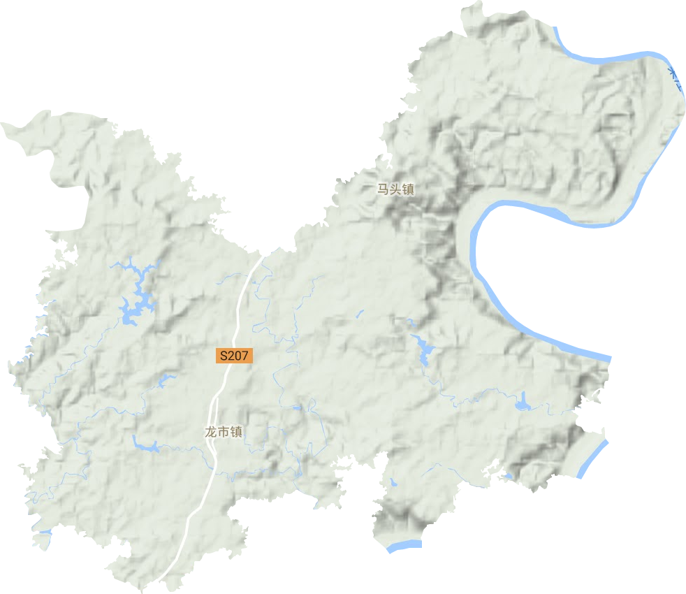 龍市鎮地形圖