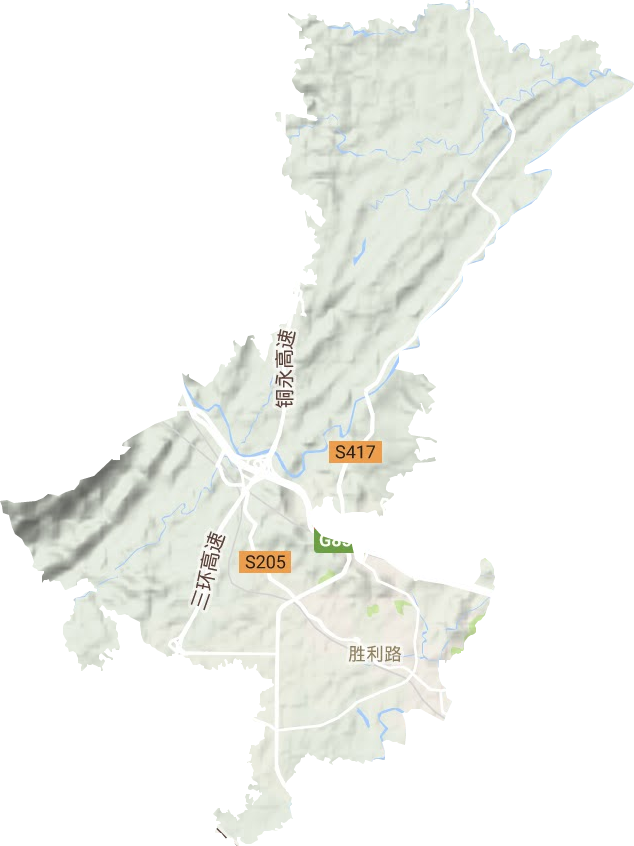 勝利路街道地形圖