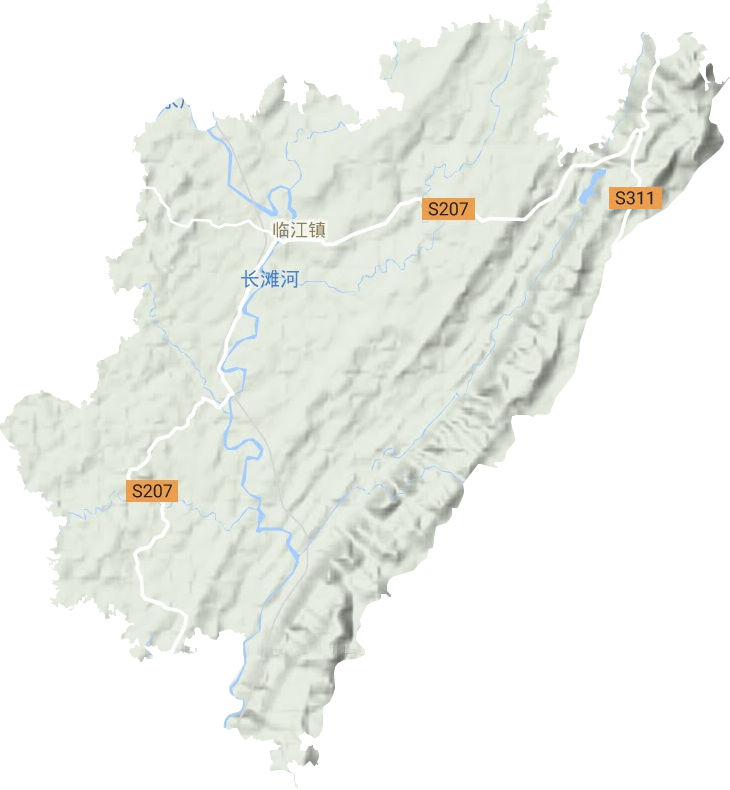 臨江鎮地形圖