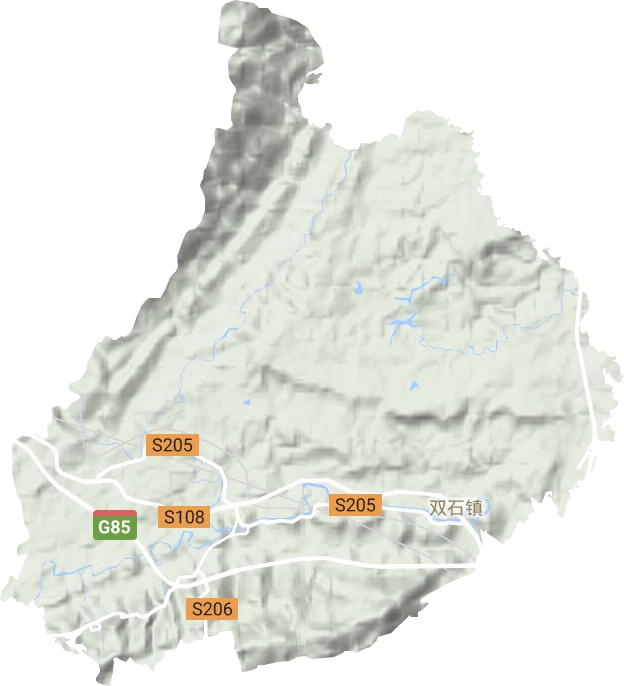 雙石鎮地形圖