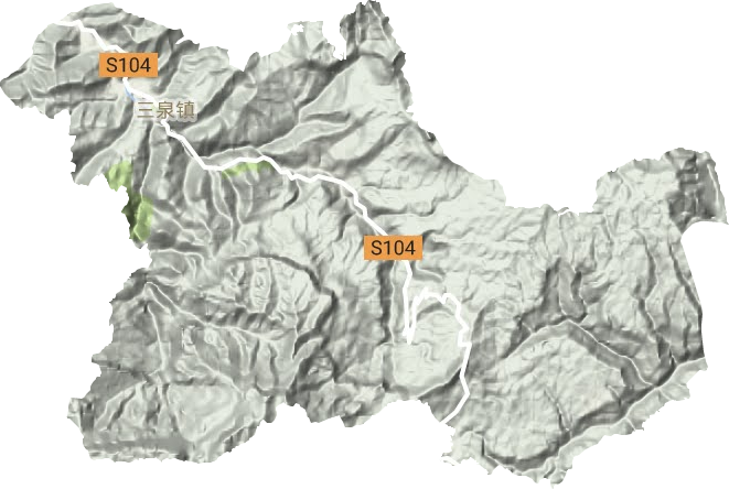 三泉鎮地形圖
