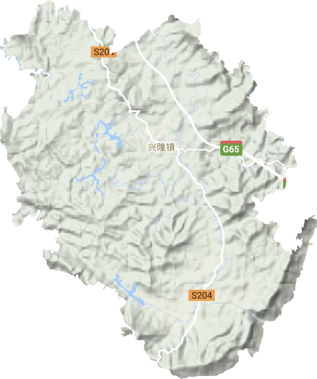 興隆鎮地形圖