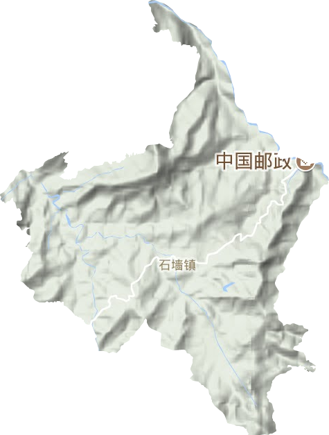 石墻鎮(zhèn)地形圖