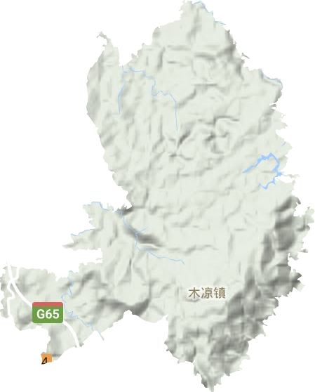 木涼鄉(xiāng)地形圖