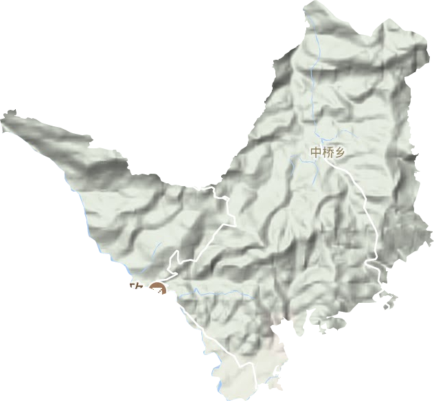中橋鄉地形圖