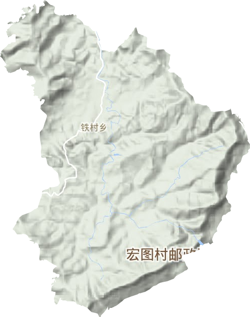 鐵村鄉地形圖