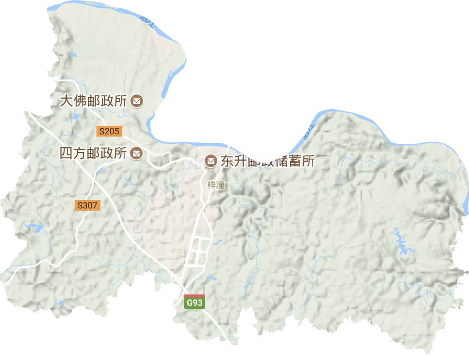 梓潼街道地形圖