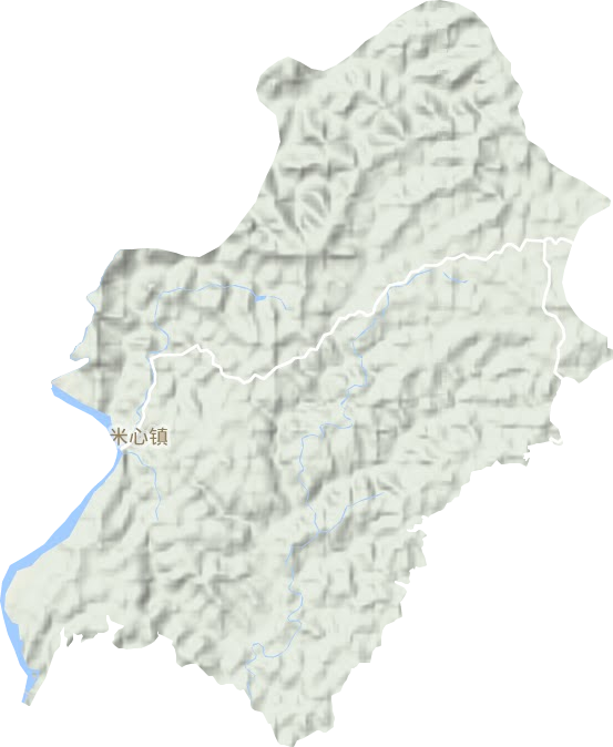 米心鎮(zhèn)地形圖