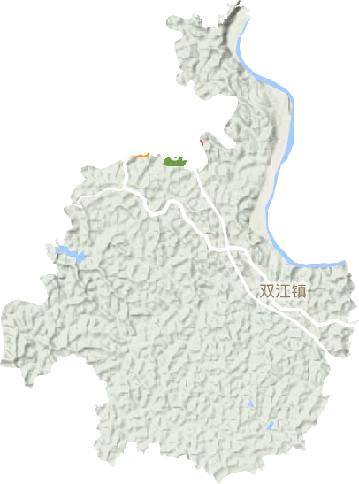 雙江鎮(zhèn)地形圖