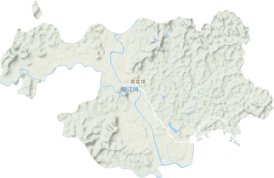 崇龕鎮(zhèn)地形圖