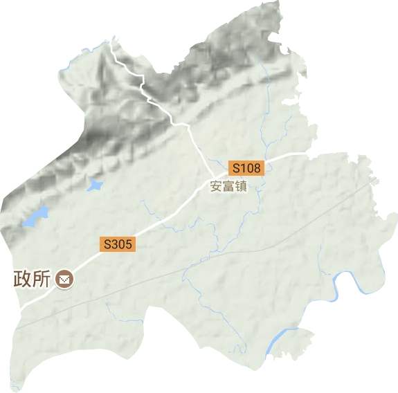 安富街道地形圖