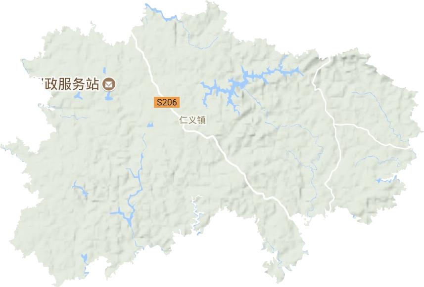 仁義鎮地形圖