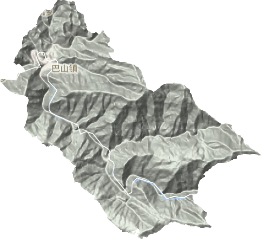 巴山鎮地形圖