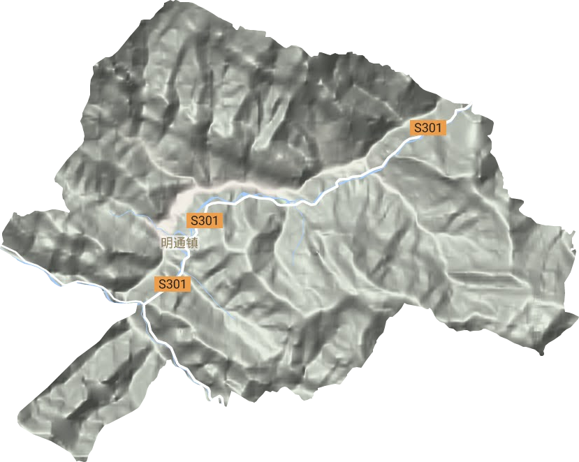 明通鎮地形圖